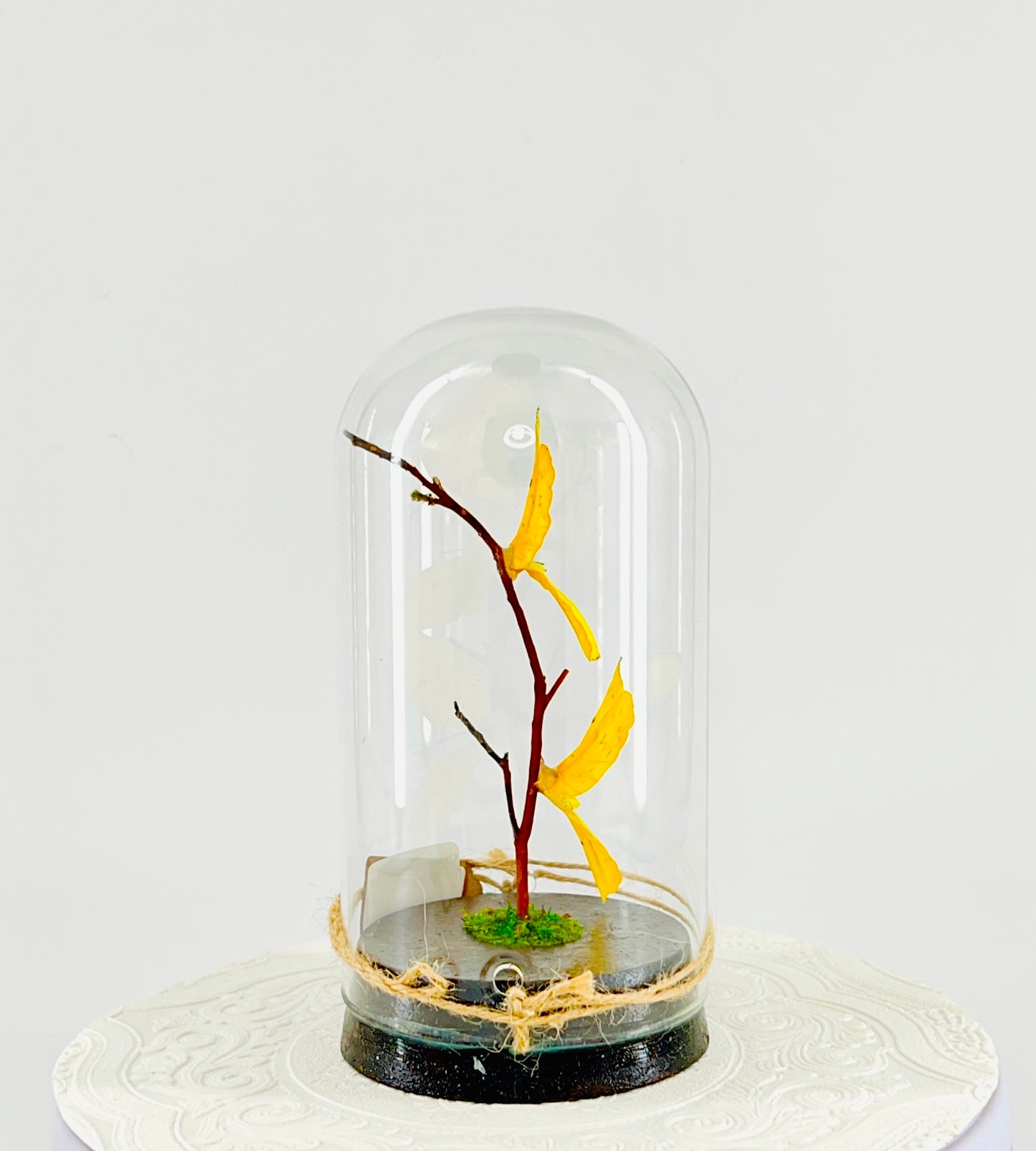 Large Pendant | Hanging or Tabletop Centerpiece | Orange-barred Sulphur | Yellow Orange | Flutter by Katie | Handmade Butterfly Sculpture Art | Home Decor | North America