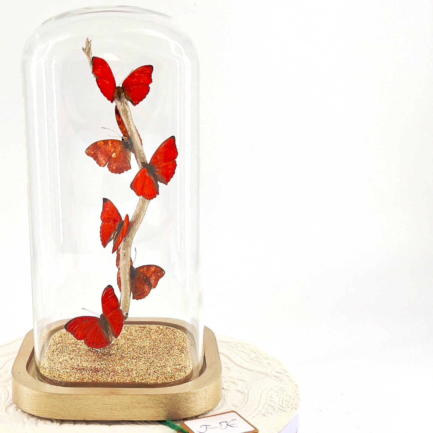 Small Centerpiece | Red Glider Butterfly | Red | Flutter by Katie | Sculpture Art | Butterfly Display | Africa