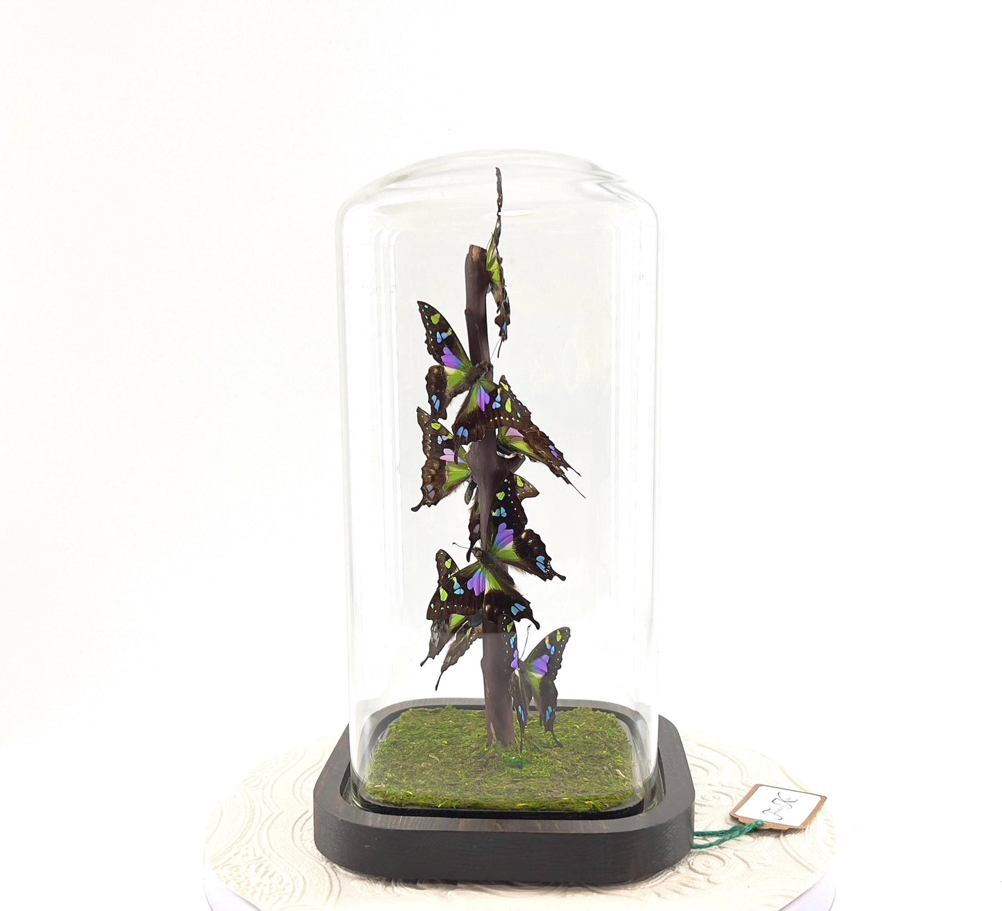 Small Centerpiece | Purple Spotted Swallowtail | Purple Green | Flutter by Katie | Handmade Butterfly Sculpture Art | Home Decor | Indonesia
