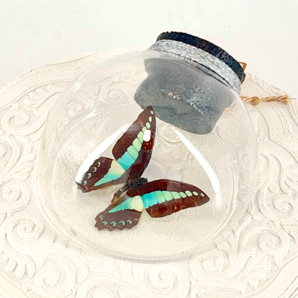 Droplet | Blue Triangle | Light Blue Black | Tabletop or Wall Hanging Display