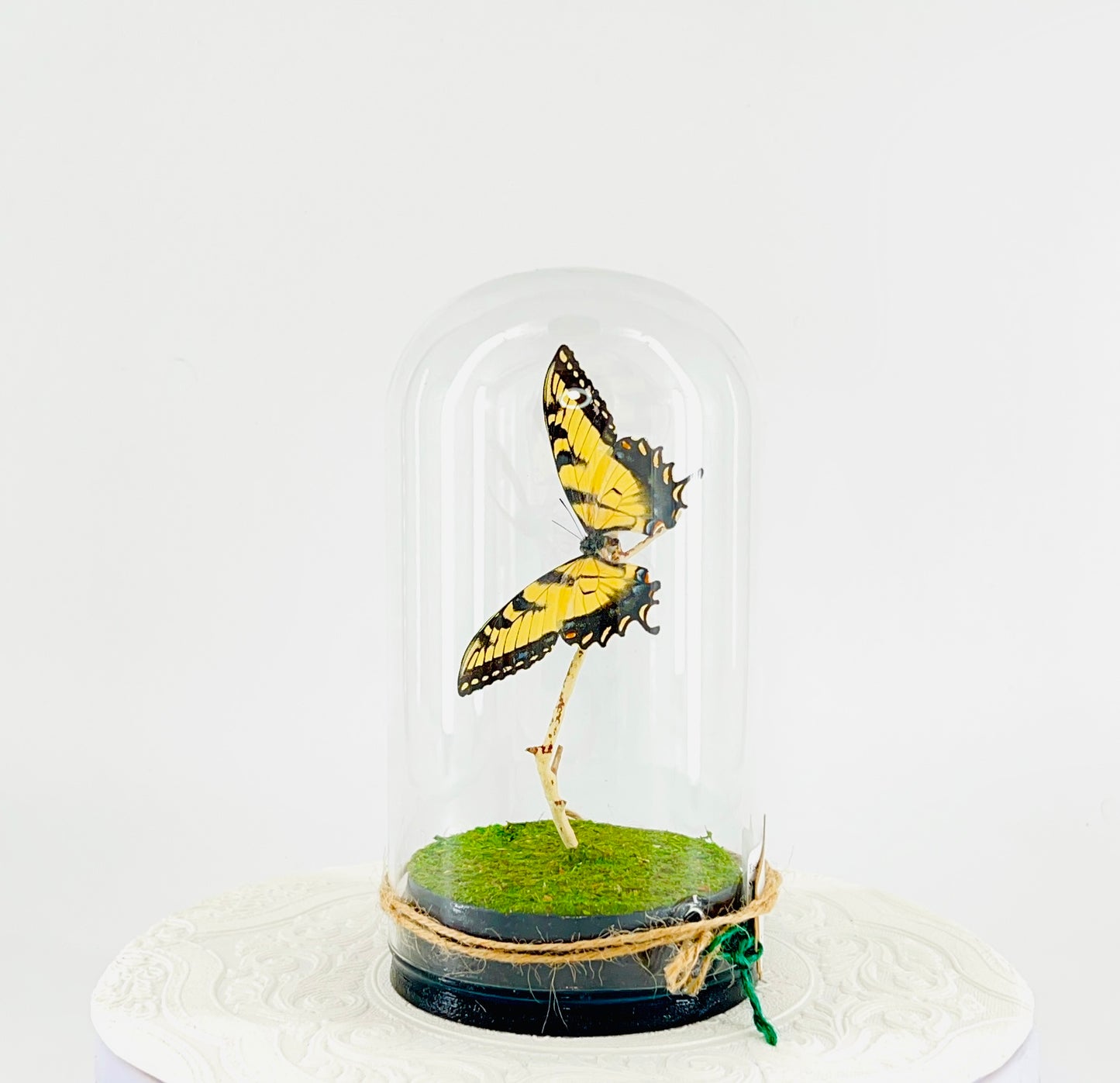 Large Pendant | Hanging or Tabletop Centerpiece | Eastern Tiger Swallowtail | Yellow Black Blue | Flutter by Katie | Handmade Butterfly Sculpture Art | Home Decor | North America