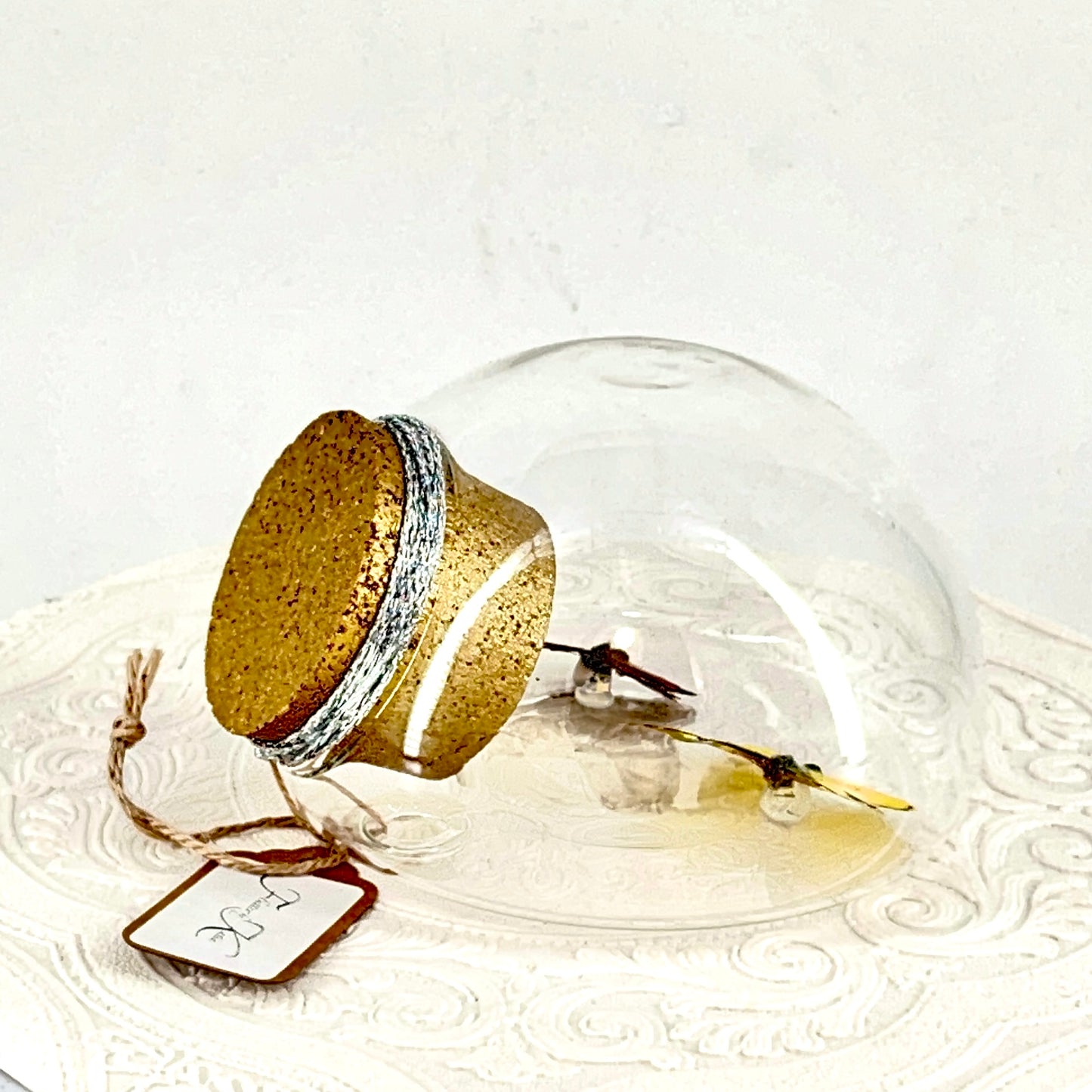 Droplet | California Dogface & American Snout Butterflies | Yellow Black Orange Brown Spots | Tabletop or Wall Hanging Display