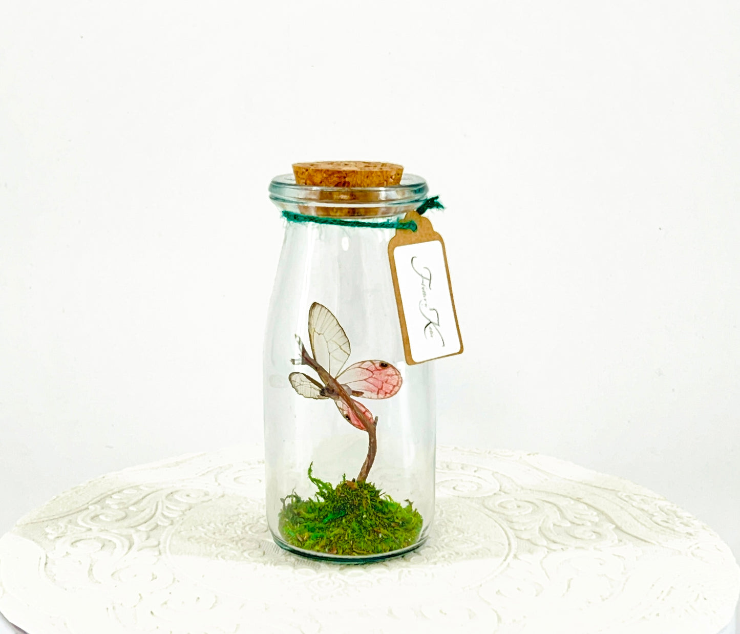 Accent Jar | Pink Glasswing | Pink | Tabletop Display