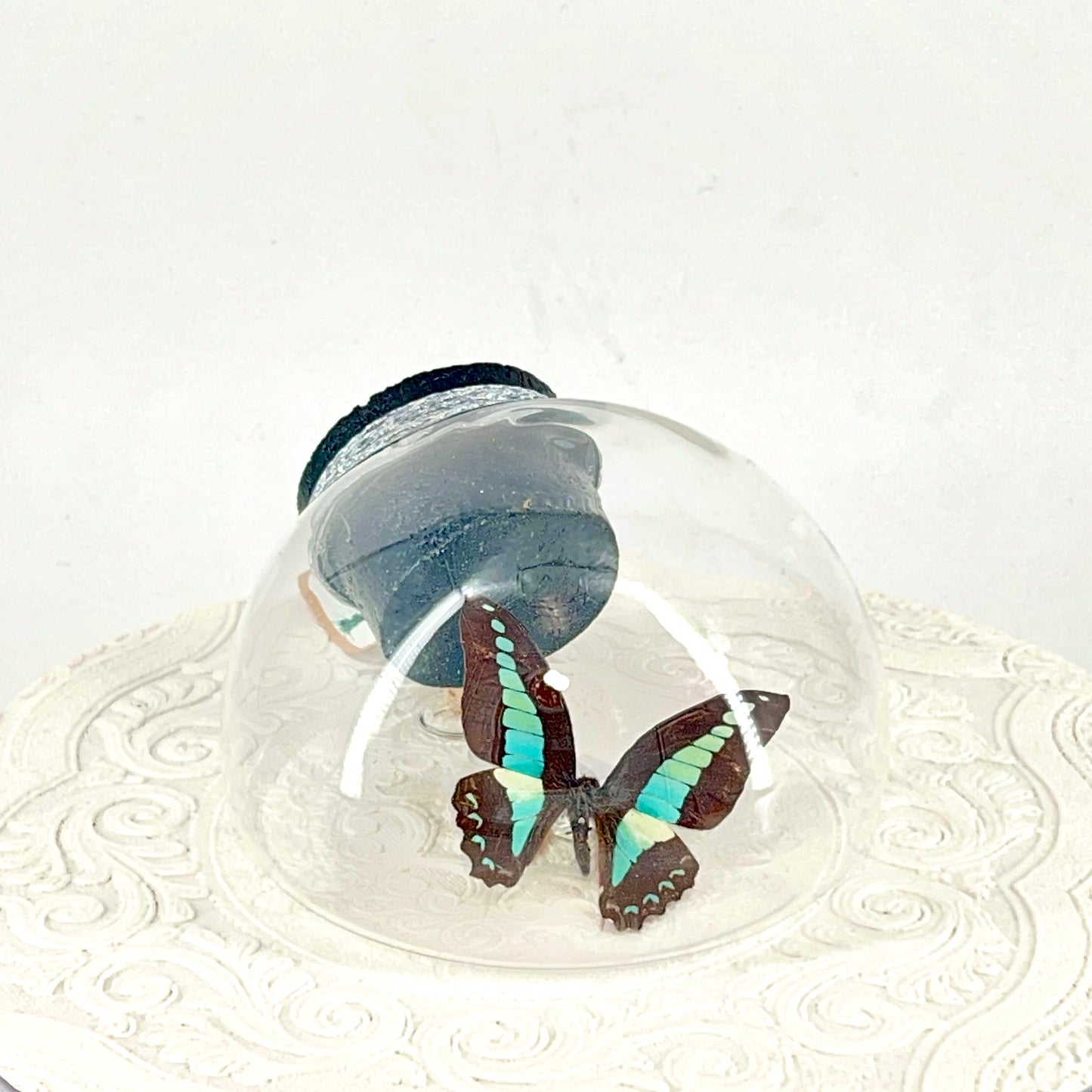 Droplet | Blue Triangle | Light Blue Black | Tabletop or Wall Hanging Display