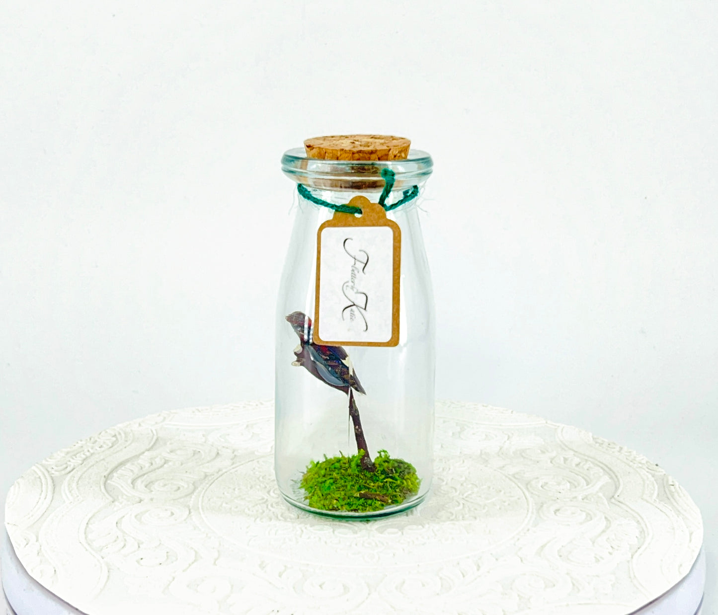 Accent Jar | Red Speckled Jewel Bettle | Red Yellow Blue | Tabletop Display