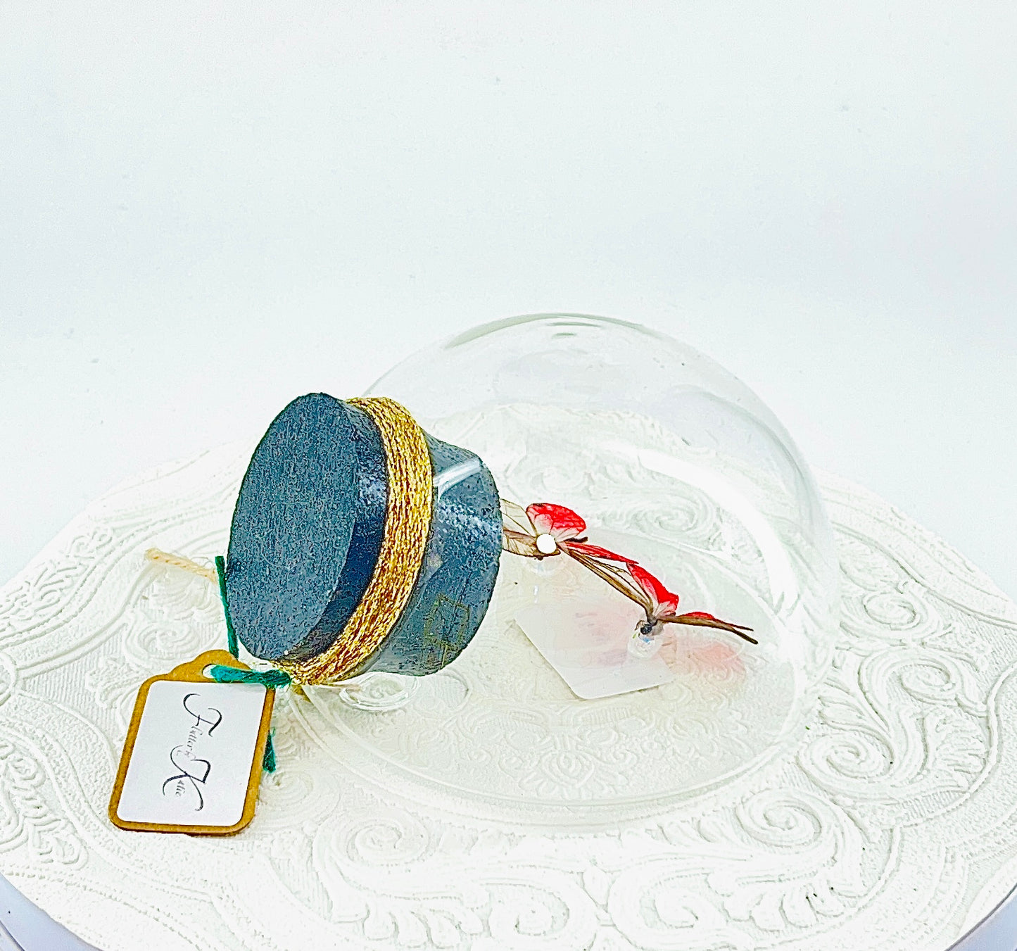 Droplet | Pink Glasswing x2 | Pink Translucent | Tabletop or Wall Hanging Display (Copy)