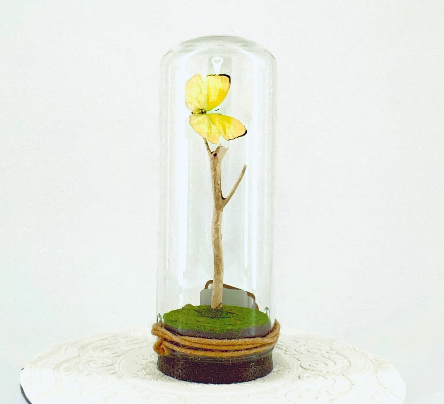 Pendant | Buttercup Butterfly | Pale Yellow | Tabletop or Hanging Display