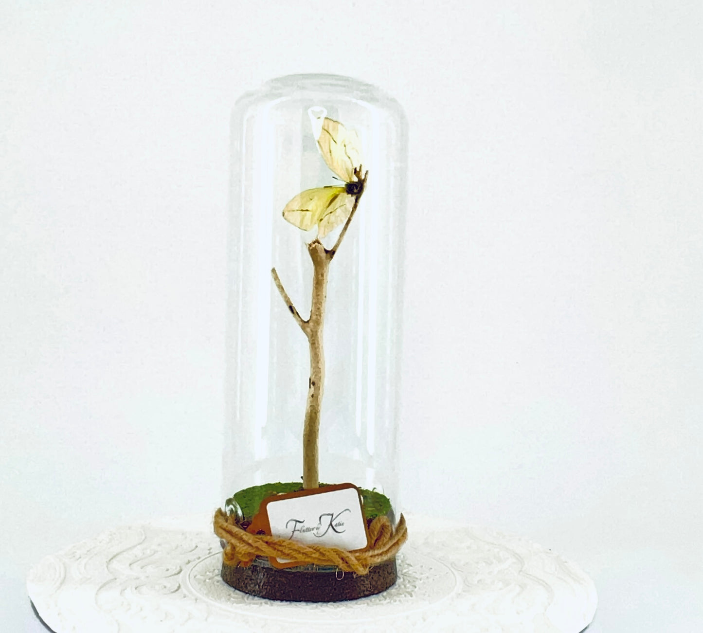 Pendant | Buttercup Butterfly | Pale Yellow | Tabletop or Hanging Display