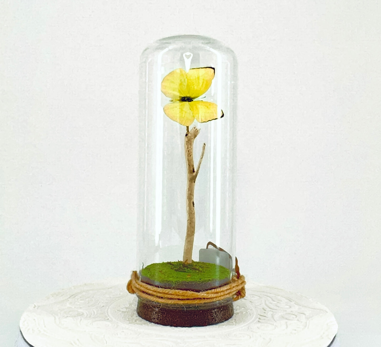 Pendant | Buttercup Butterfly | Pale Yellow | Tabletop or Hanging Display