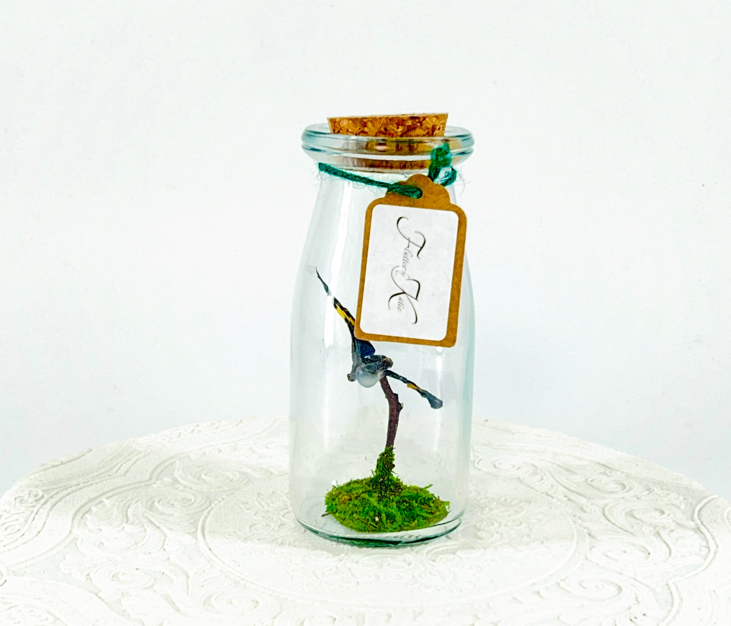 Accent Jar | Day Moth | Green Black Yellow | Tabletop Display
