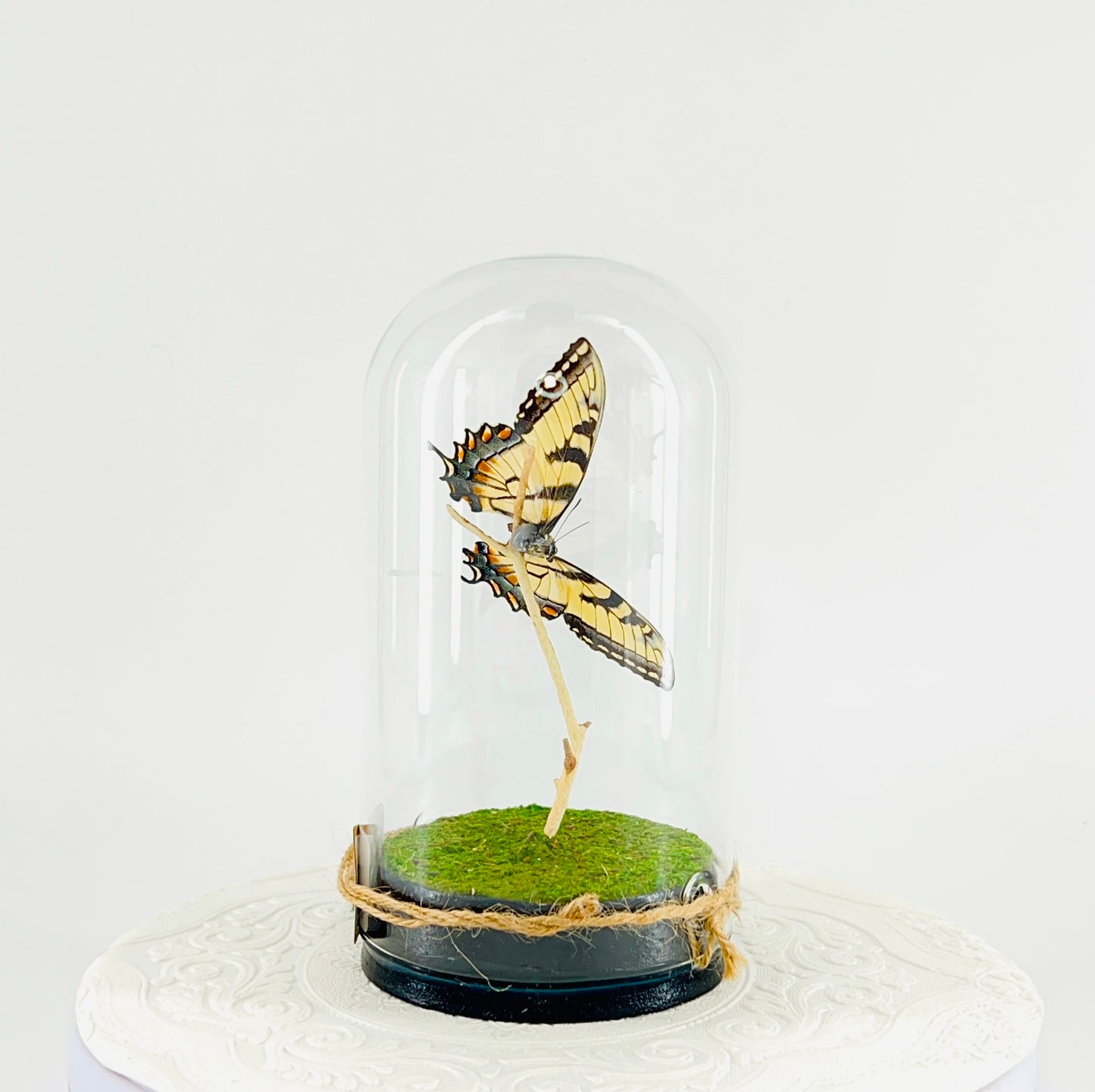 Large Pendant | Hanging or Tabletop Centerpiece | Eastern Tiger Swallowtail | Yellow Black Blue | Flutter by Katie | Handmade Butterfly Sculpture Art | Home Decor | North America