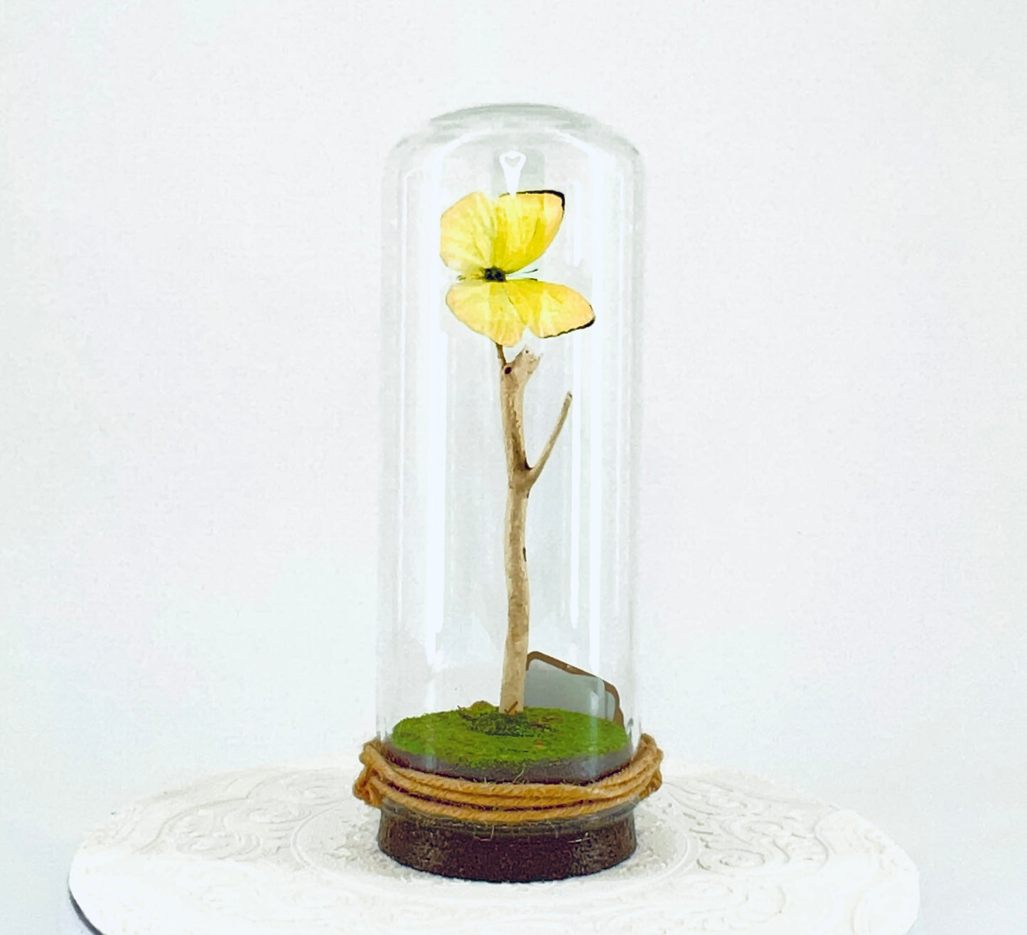 Pendant | Buttercup Butterfly | Pale Yellow | Tabletop or Hanging Display
