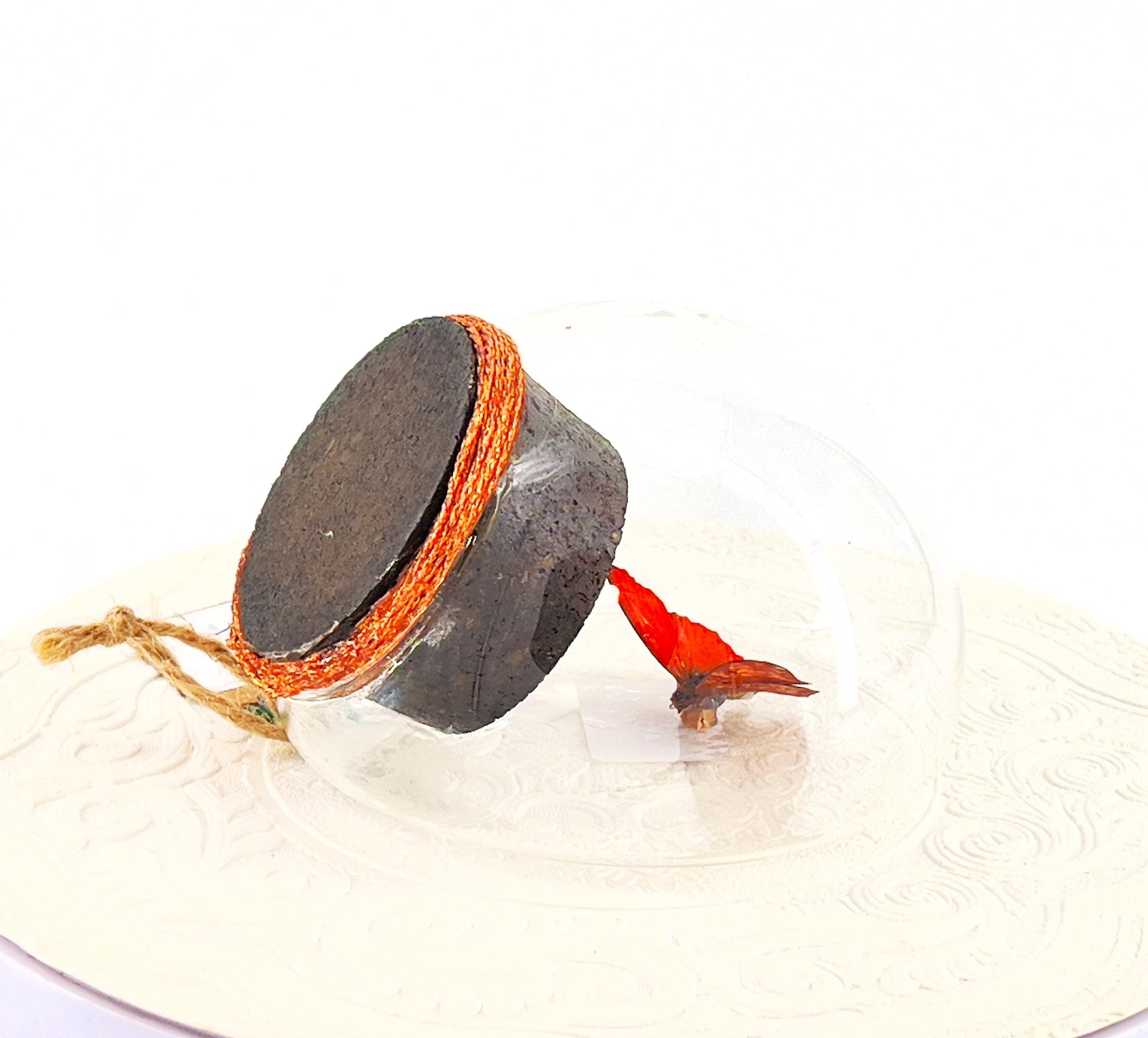 Droplet | Tabletop | Wall Hanging | Red Glider | Africa | Flutter by Katie | Butterfly Sculpture Art | Butterfly Display | Glass Bubble