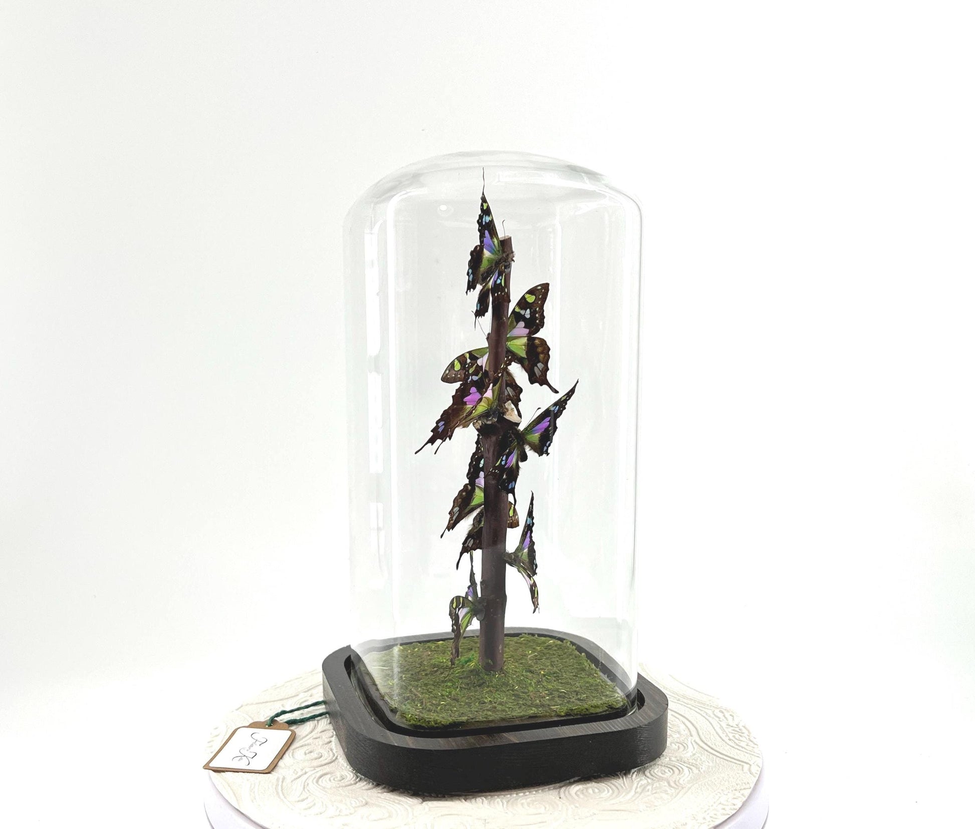 Small Centerpiece | Purple Spotted Swallowtail | Purple Green | Flutter by Katie | Handmade Butterfly Sculpture Art | Home Decor | Indonesia