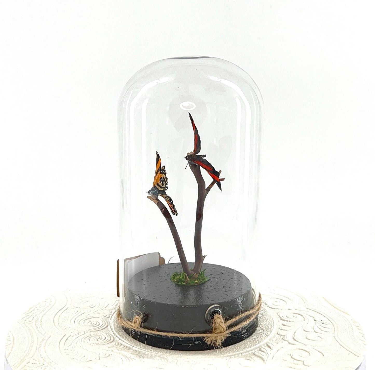 Large Pendant | Centerpiece | Double Cynosura Numberwing | Red Black | Flutter by Katie | Butterfly Sculpture Art | South America