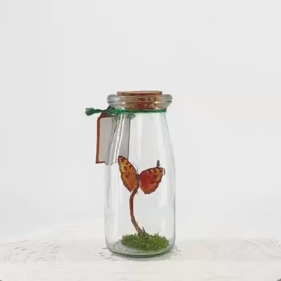 Accent | Centerpiece | Peacock Pansy | Light Brown | Flutter by Katie | Handmade Butterfly Sculpture Art | Home Decor | South Asia